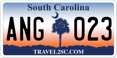 SC license plate ANG023