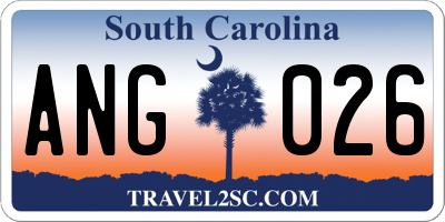 SC license plate ANG026