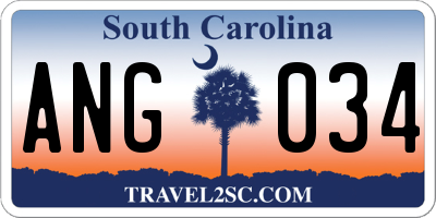 SC license plate ANG034