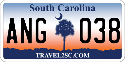 SC license plate ANG038