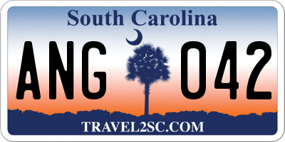 SC license plate ANG042