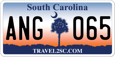 SC license plate ANG065