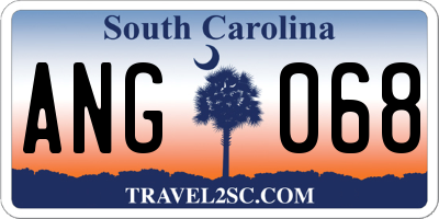 SC license plate ANG068