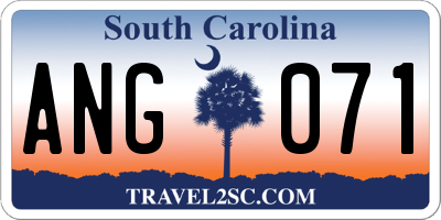SC license plate ANG071
