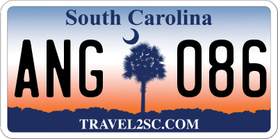 SC license plate ANG086