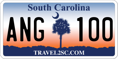 SC license plate ANG100