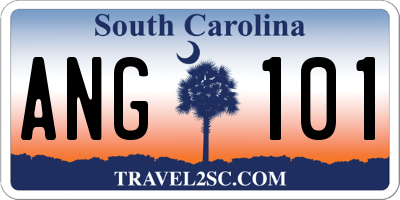 SC license plate ANG101