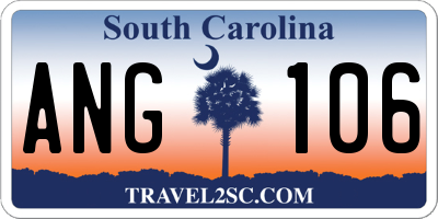 SC license plate ANG106
