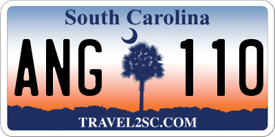 SC license plate ANG110