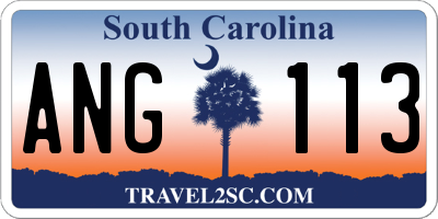 SC license plate ANG113