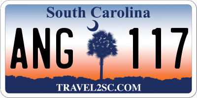 SC license plate ANG117