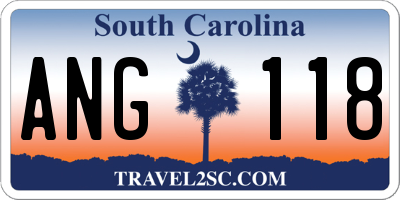 SC license plate ANG118
