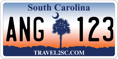 SC license plate ANG123