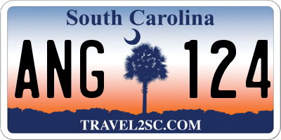 SC license plate ANG124