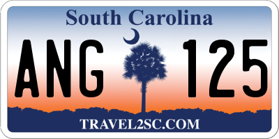 SC license plate ANG125