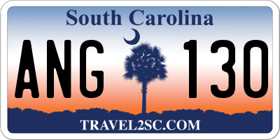 SC license plate ANG130
