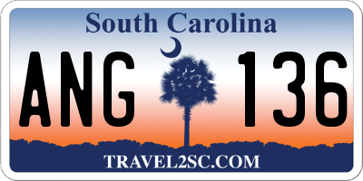 SC license plate ANG136