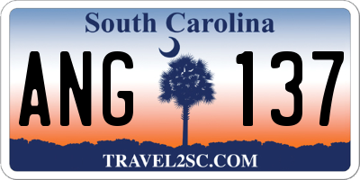 SC license plate ANG137