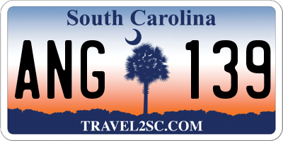 SC license plate ANG139