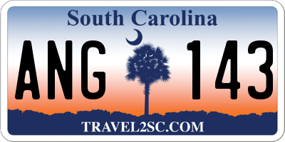 SC license plate ANG143