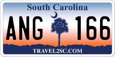 SC license plate ANG166