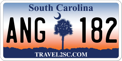 SC license plate ANG182