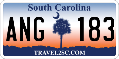 SC license plate ANG183