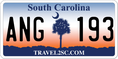 SC license plate ANG193