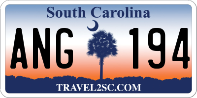 SC license plate ANG194