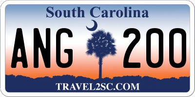 SC license plate ANG200
