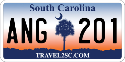 SC license plate ANG201