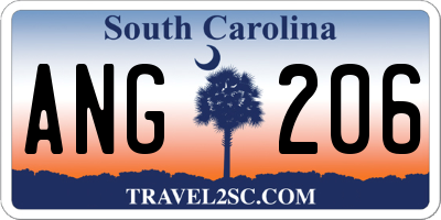 SC license plate ANG206