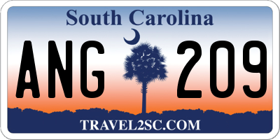 SC license plate ANG209