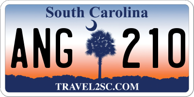 SC license plate ANG210