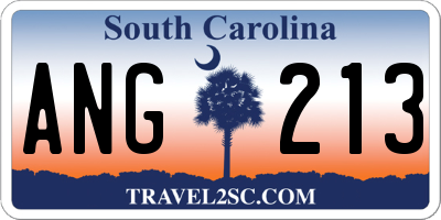 SC license plate ANG213