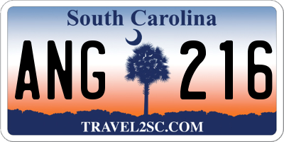 SC license plate ANG216