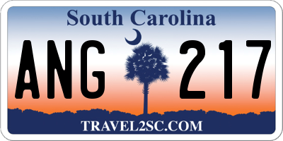 SC license plate ANG217