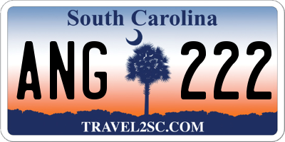 SC license plate ANG222