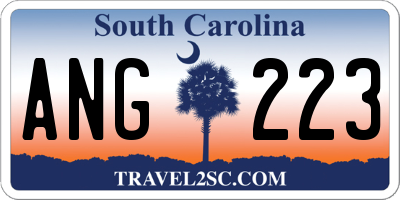 SC license plate ANG223