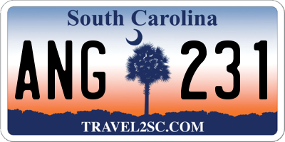 SC license plate ANG231