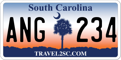 SC license plate ANG234