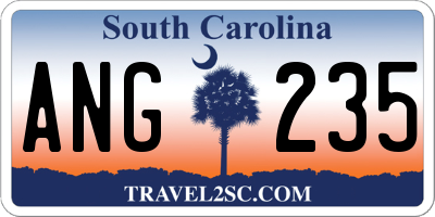 SC license plate ANG235