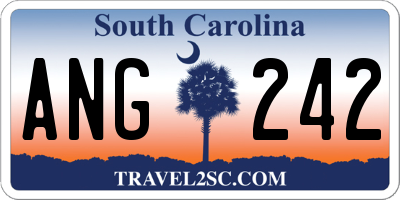 SC license plate ANG242