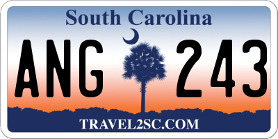 SC license plate ANG243