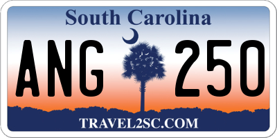 SC license plate ANG250