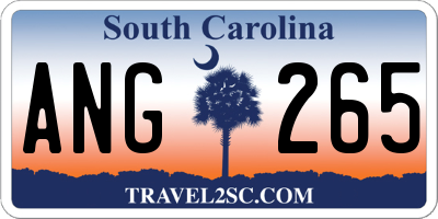 SC license plate ANG265