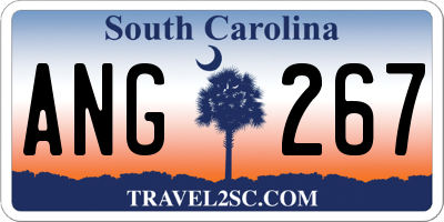 SC license plate ANG267