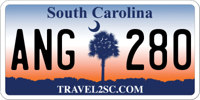 SC license plate ANG280
