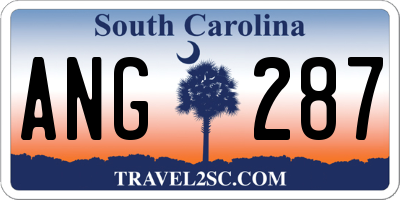 SC license plate ANG287