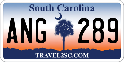 SC license plate ANG289